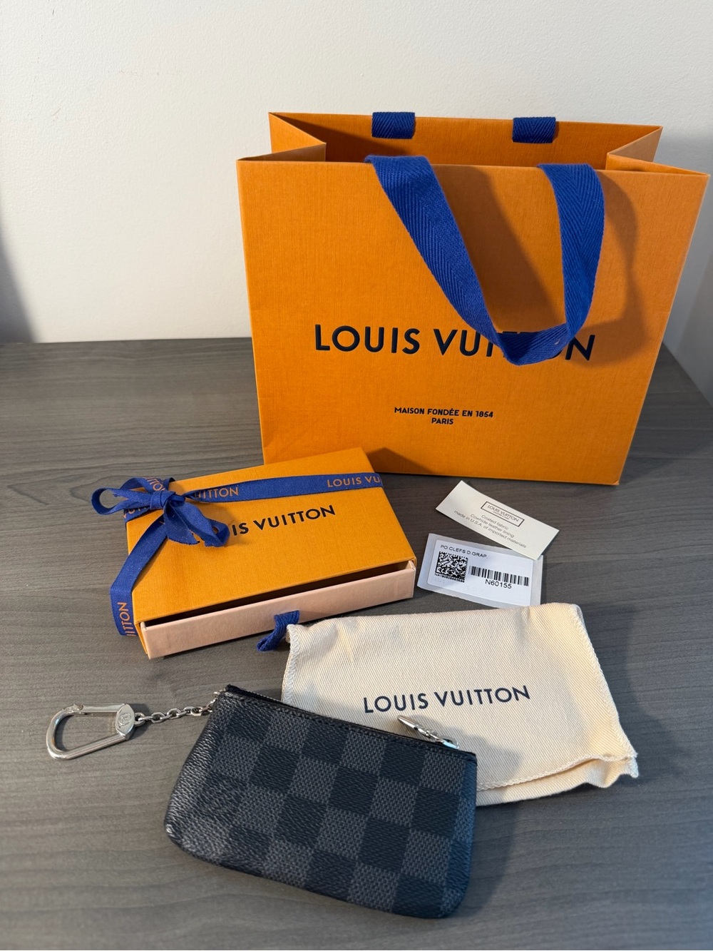 Louis Vuitton Key Pouch Damier Graphite Canvas